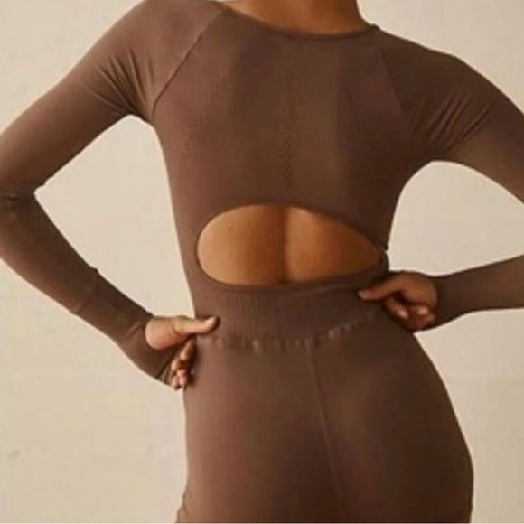 NWOT Free People Good Karma long sleeve runsie - Picture 2 of 2